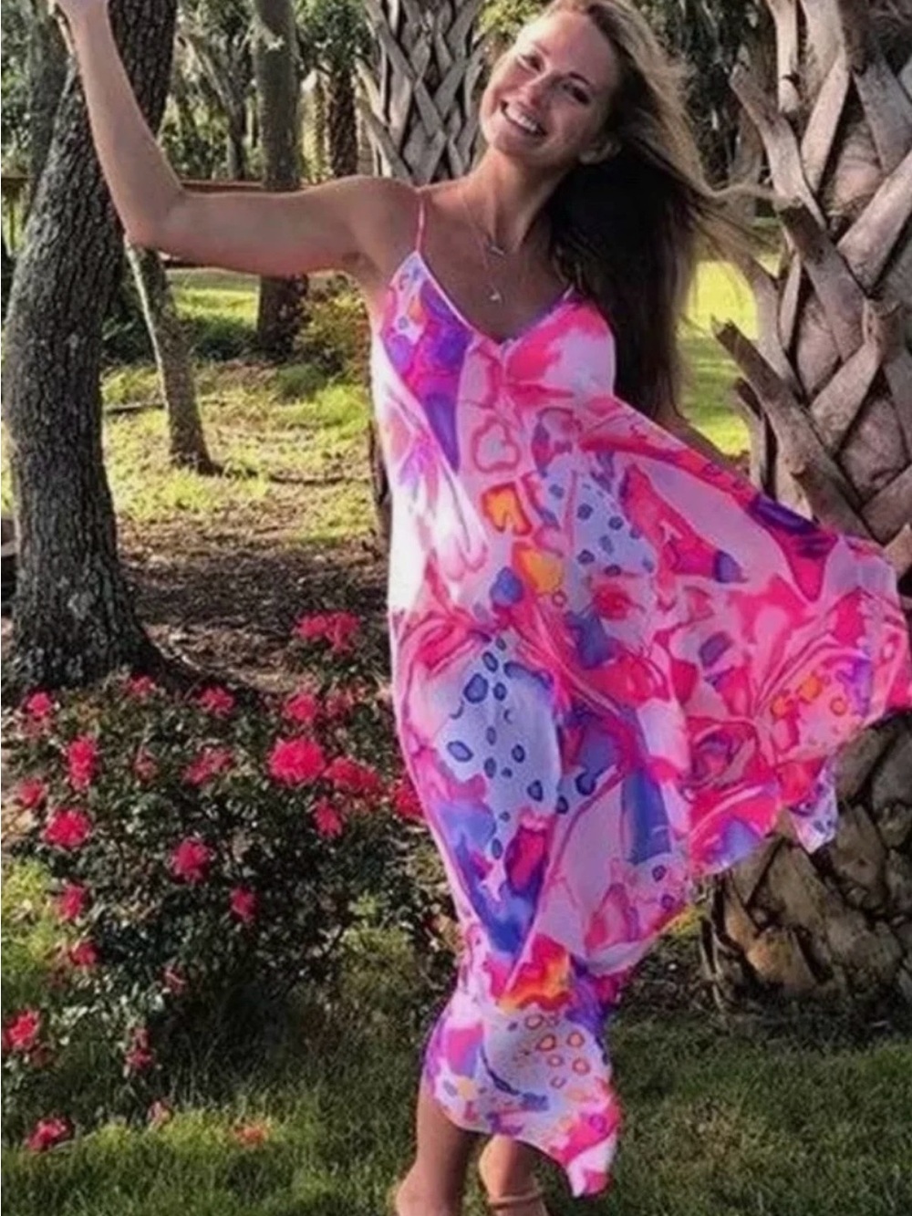 Lilly Pulitzer RARE Pink & Purple Abstract Maxi Dress NWOT. Size small.